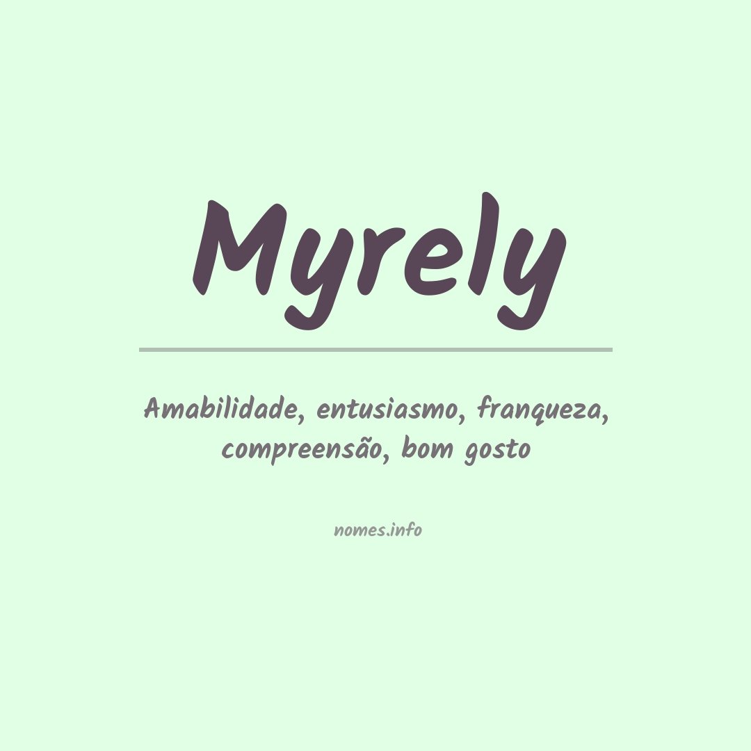 Significado do nome Myrely