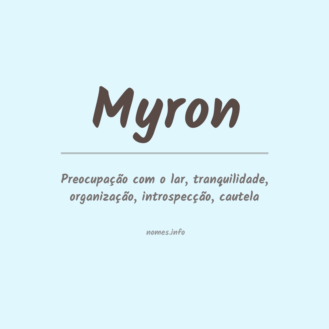 Significado do nome Myron