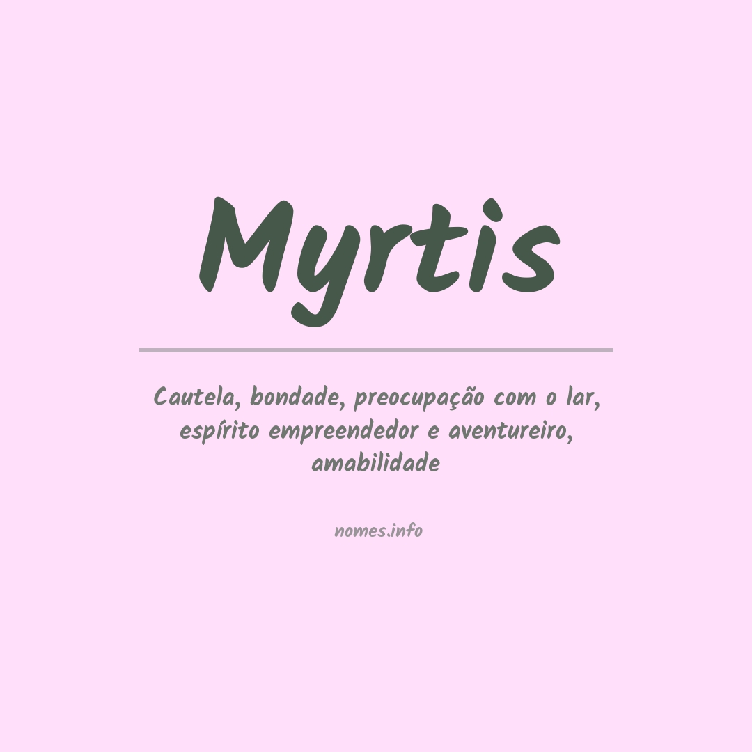 Significado do nome Myrtis