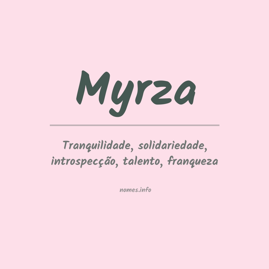 Significado do nome Myrza