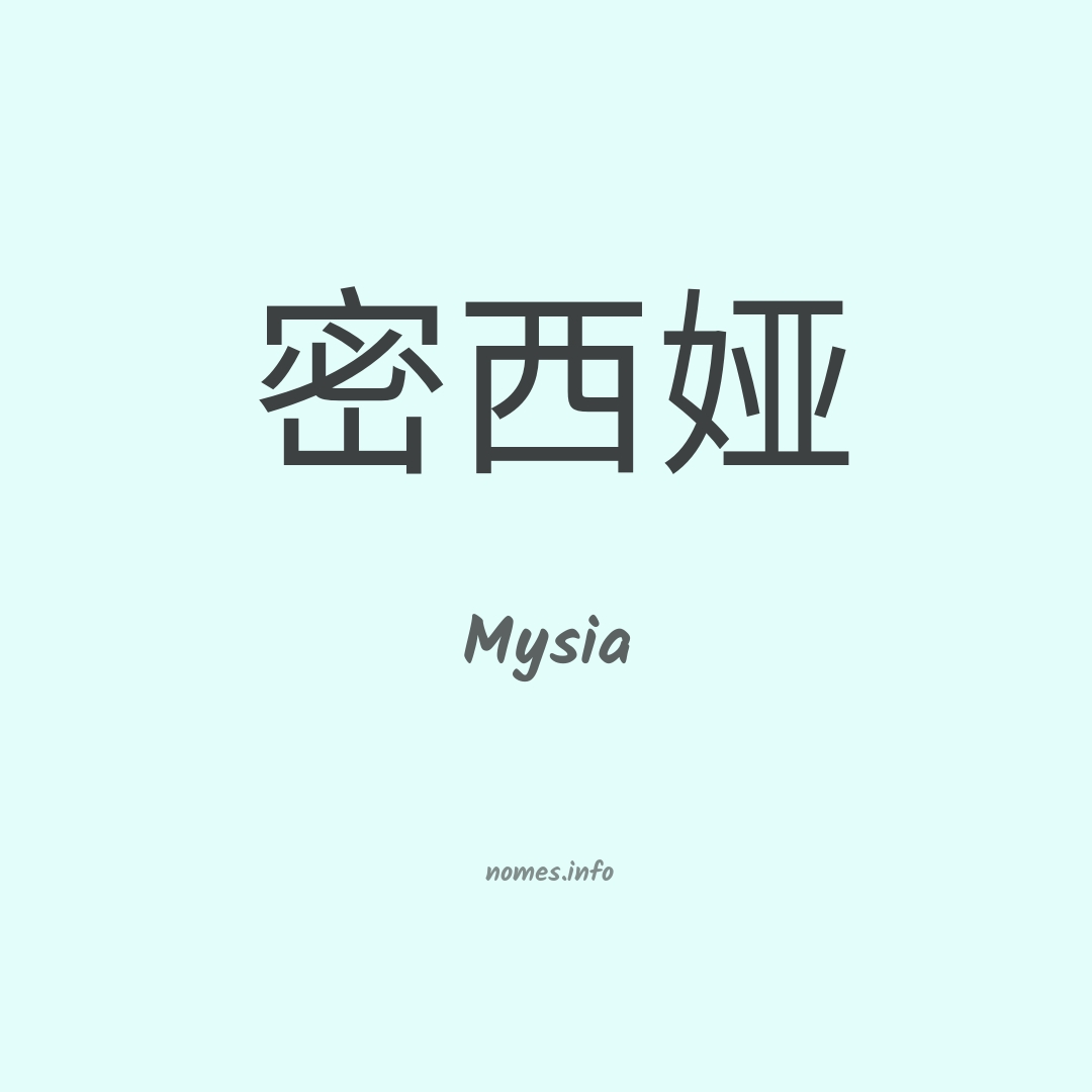 Mysia em chinês