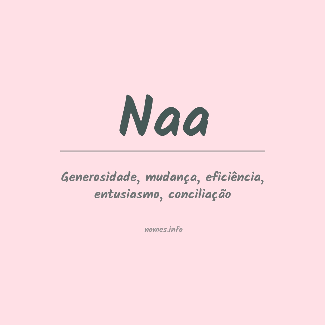 Significado do nome Naa