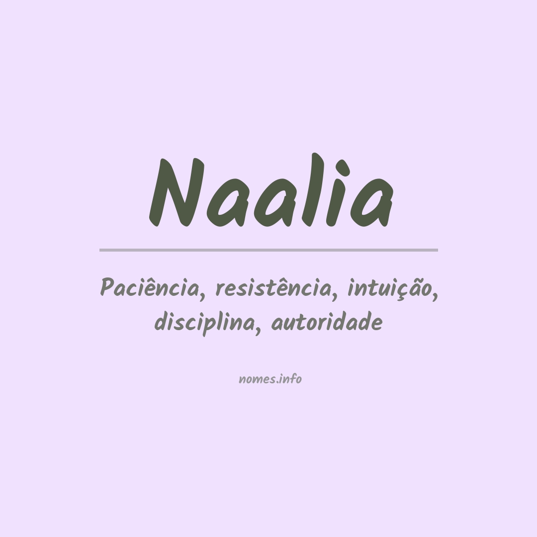Significado do nome Naalia