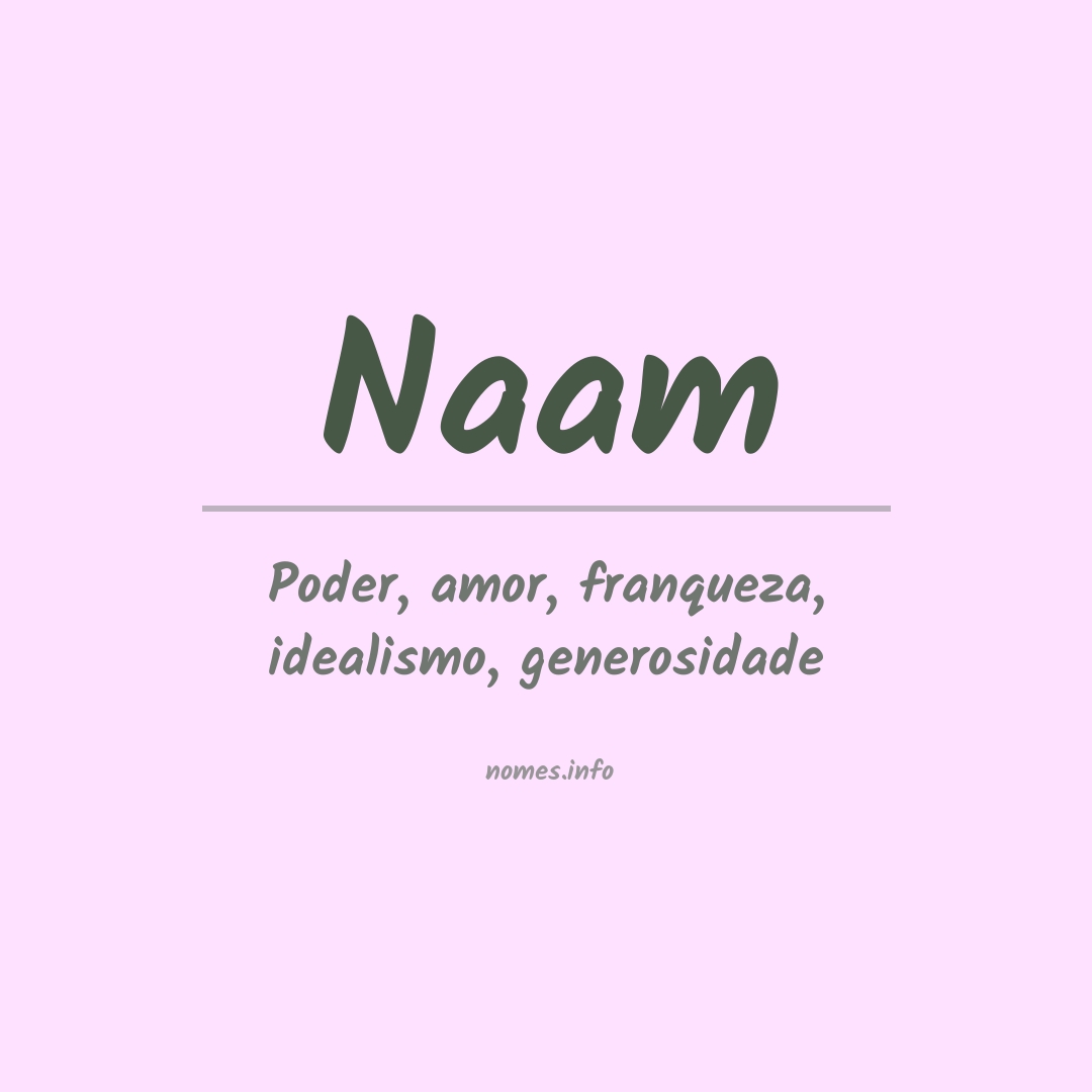 Significado do nome Naam