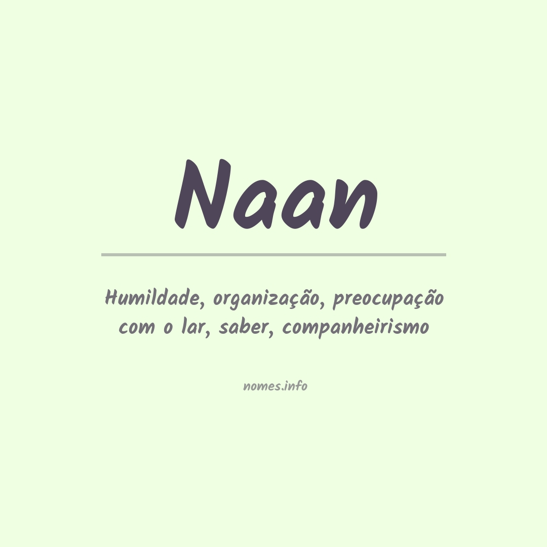 Significado do nome Naan