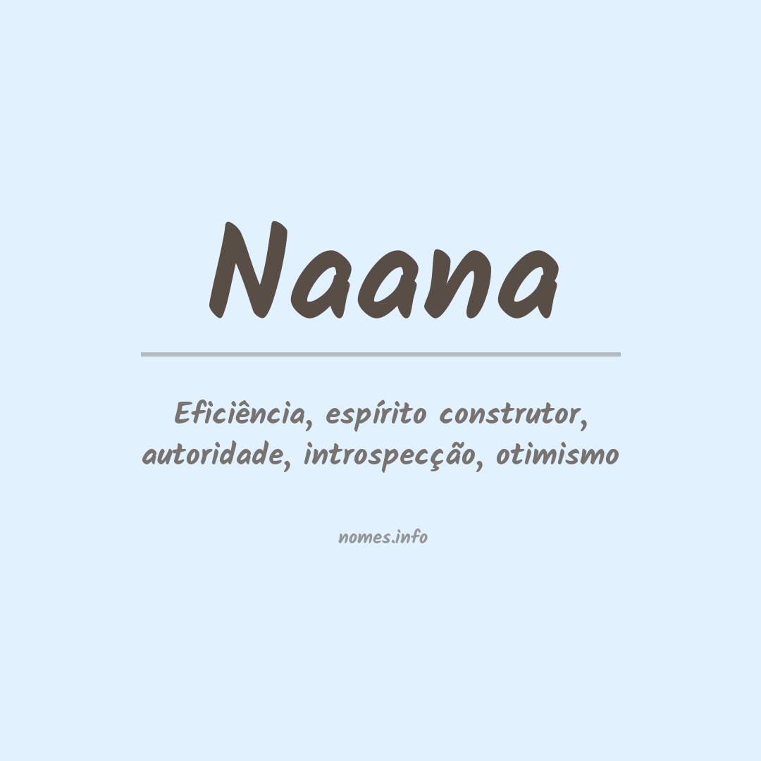 Significado do nome Naana