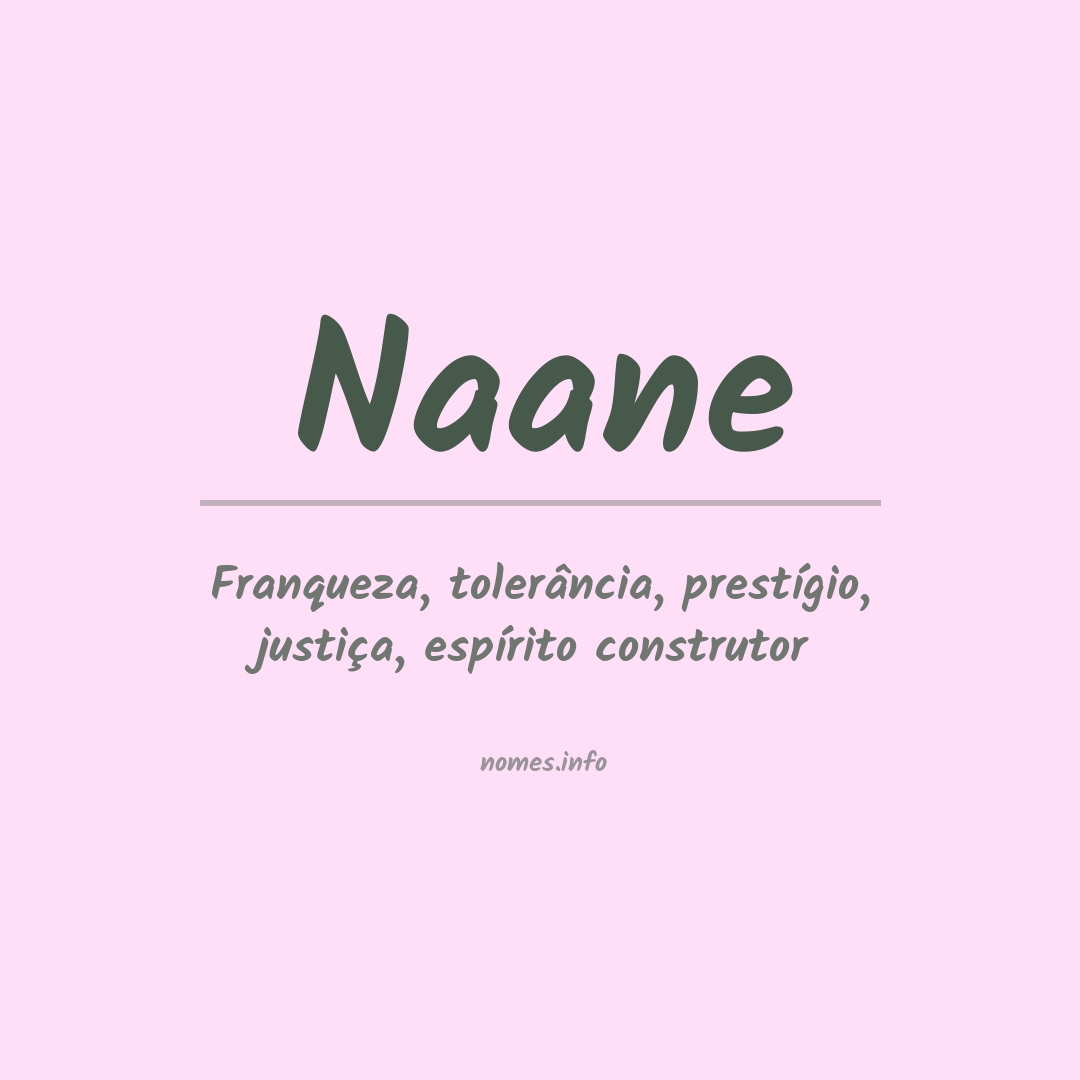 Significado do nome Naane