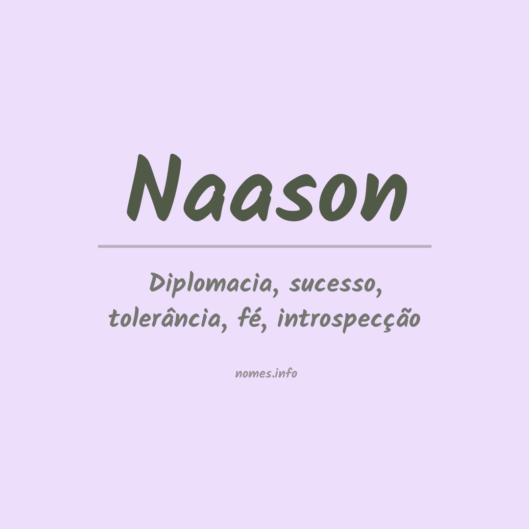 Significado do nome Naason