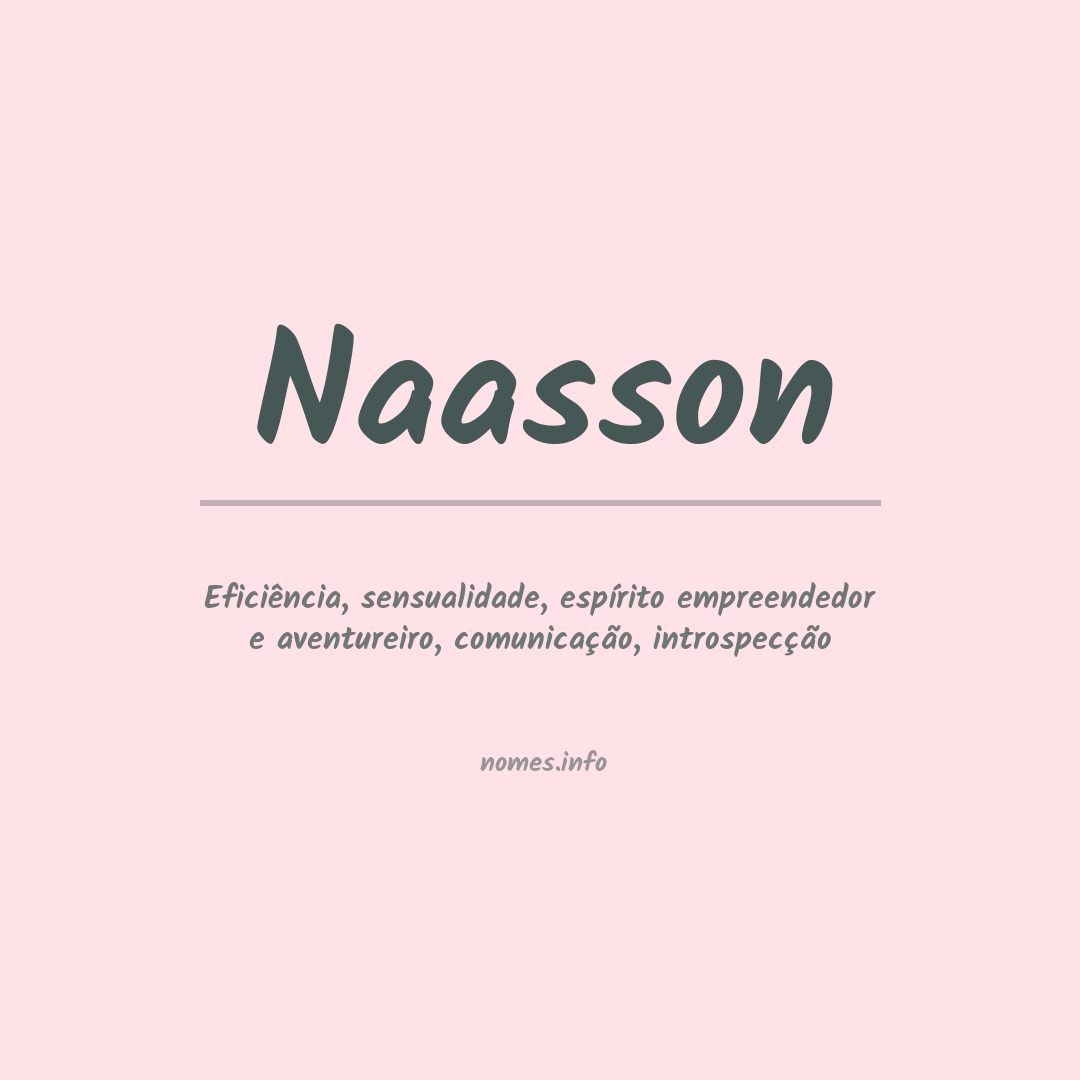 Significado do nome Naasson