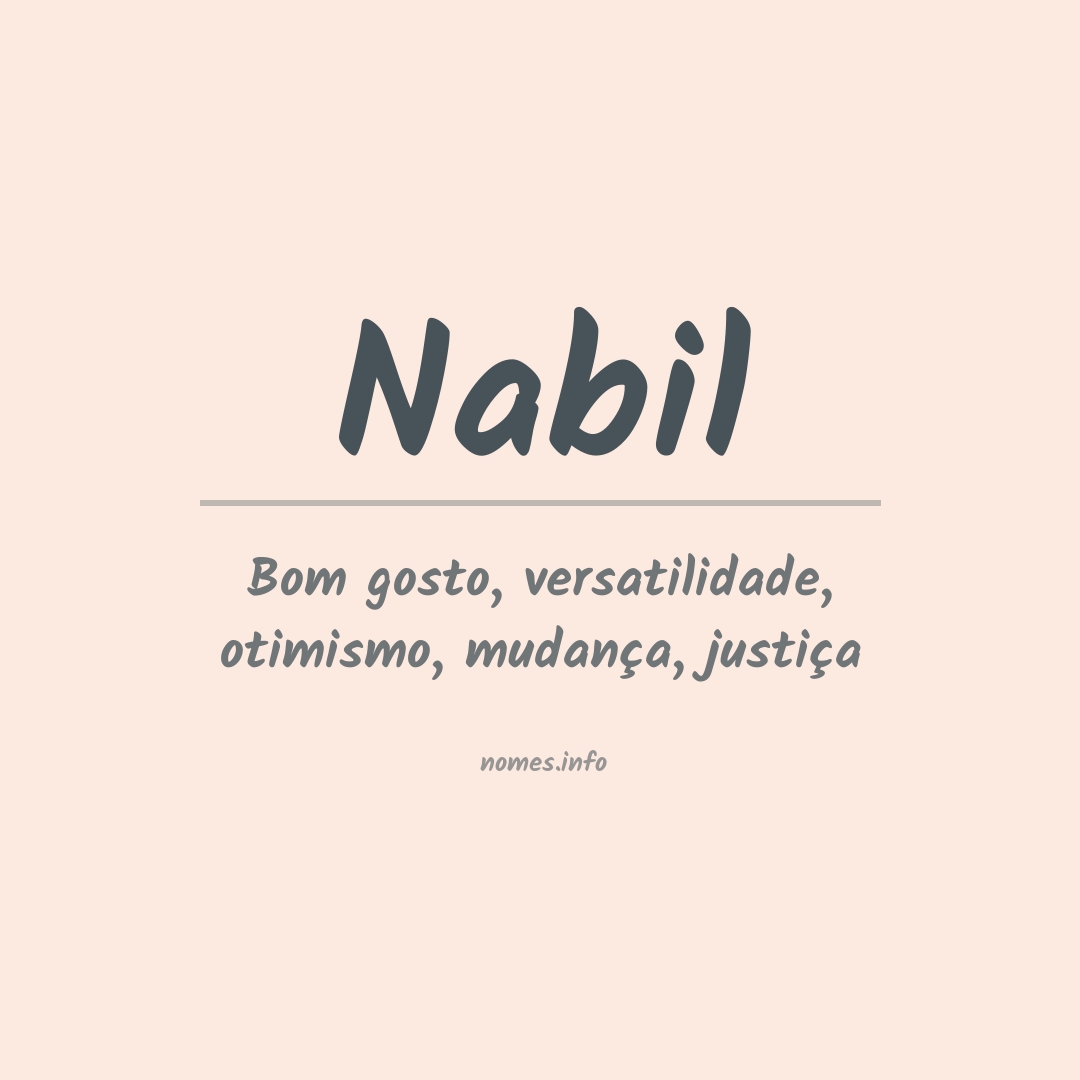 Significado do nome Nabil