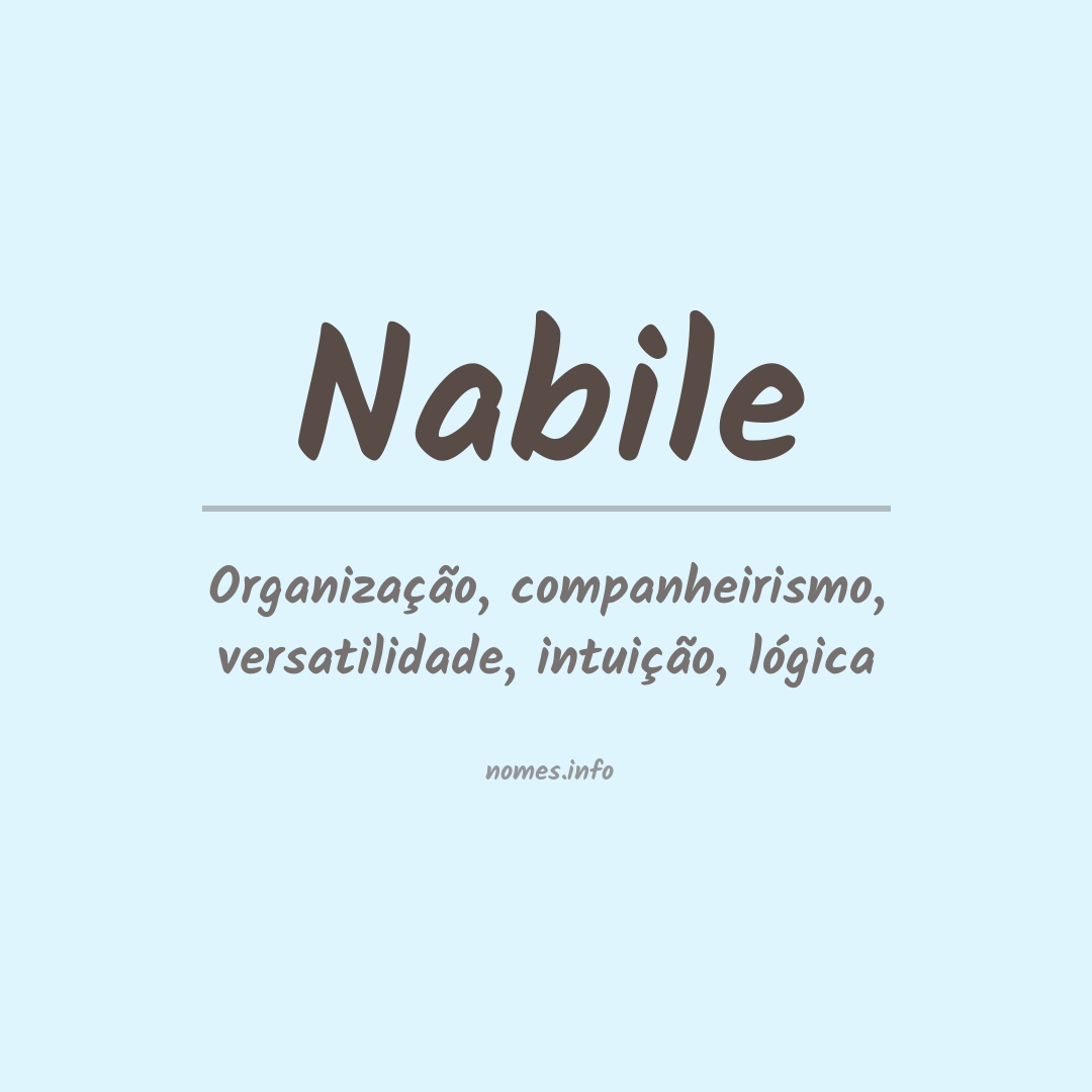 Significado do nome Nabile