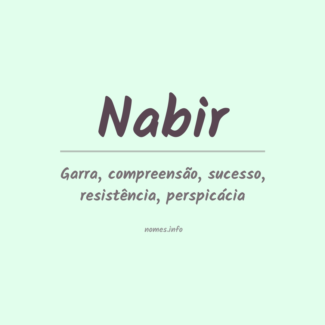 Significado do nome Nabir
