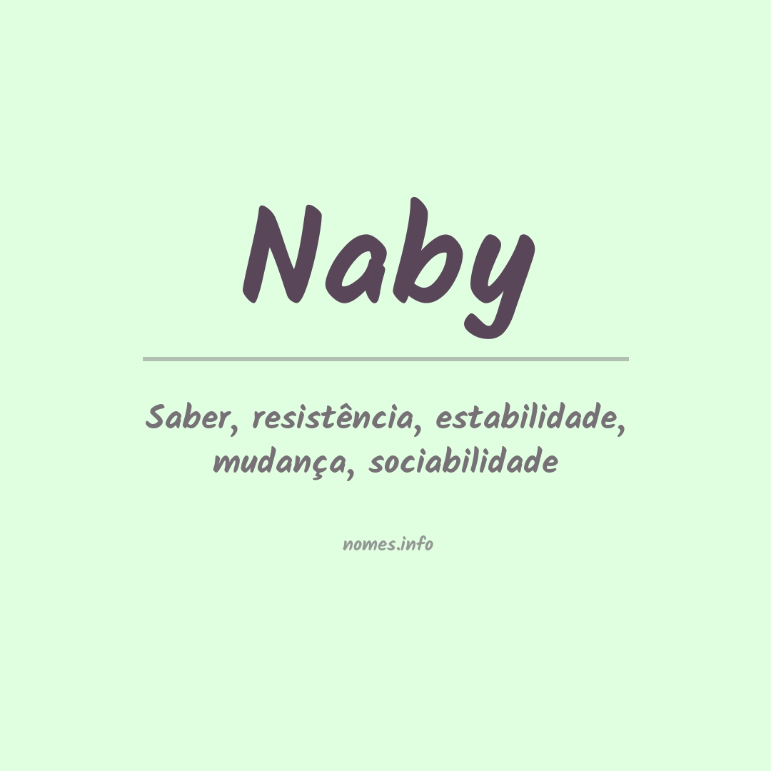 Significado do nome Naby