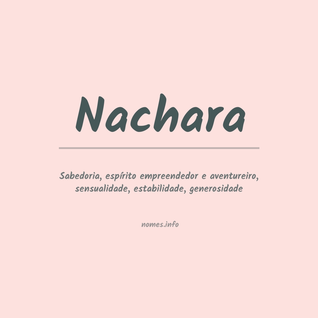 Significado do nome Nachara