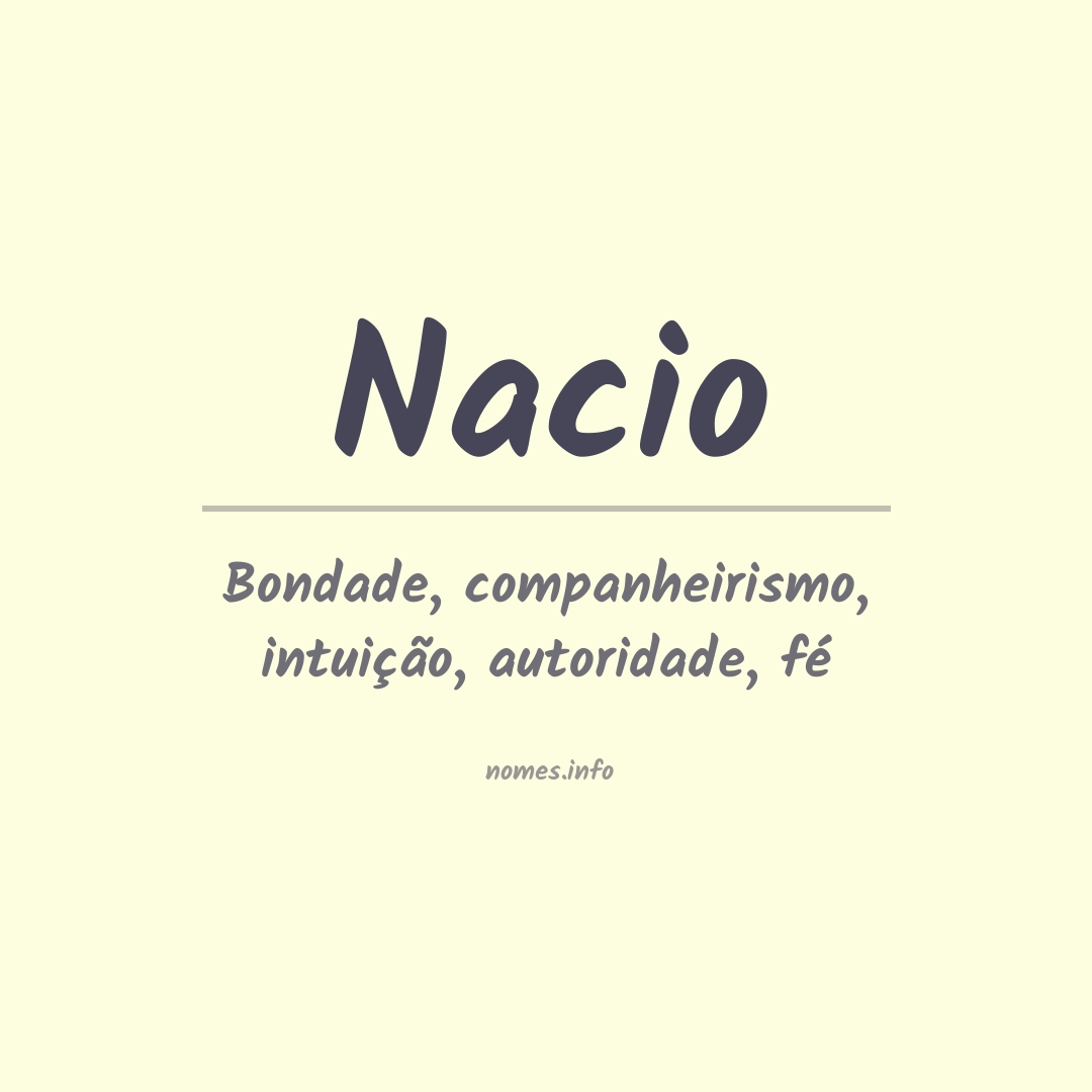 Significado do nome Nacio