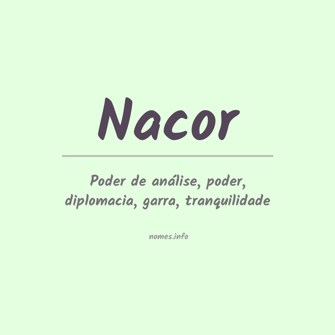 Significado do nome Nacor