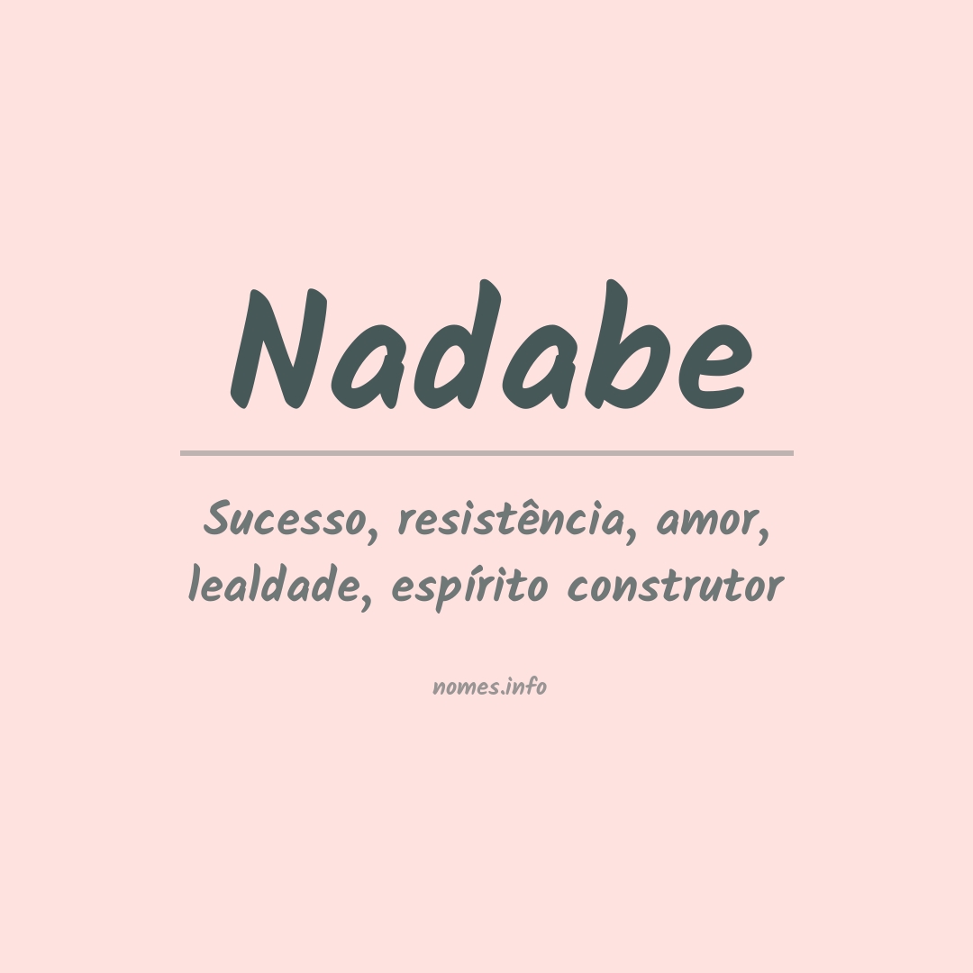 Significado do nome Nadabe
