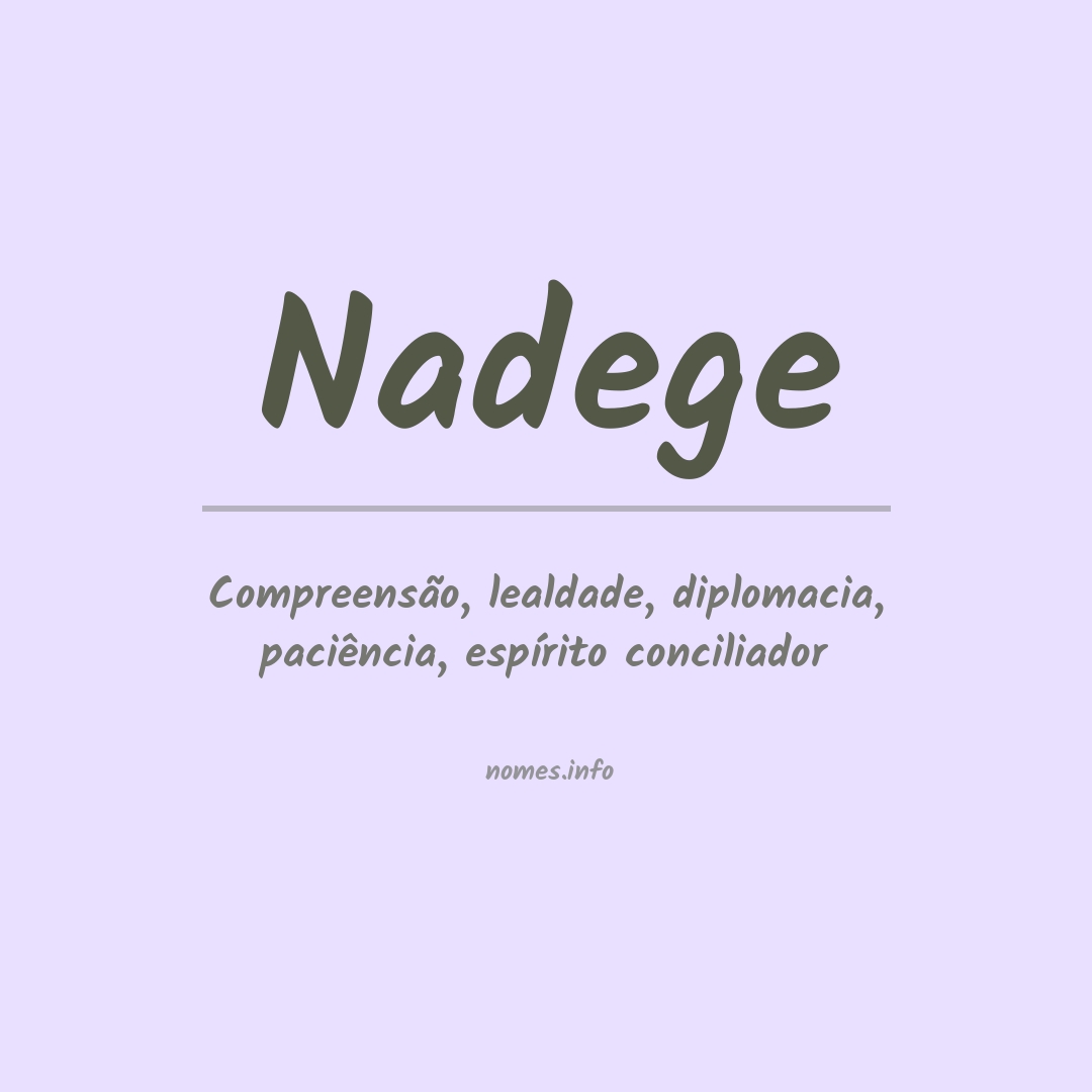 Significado do nome Nadege