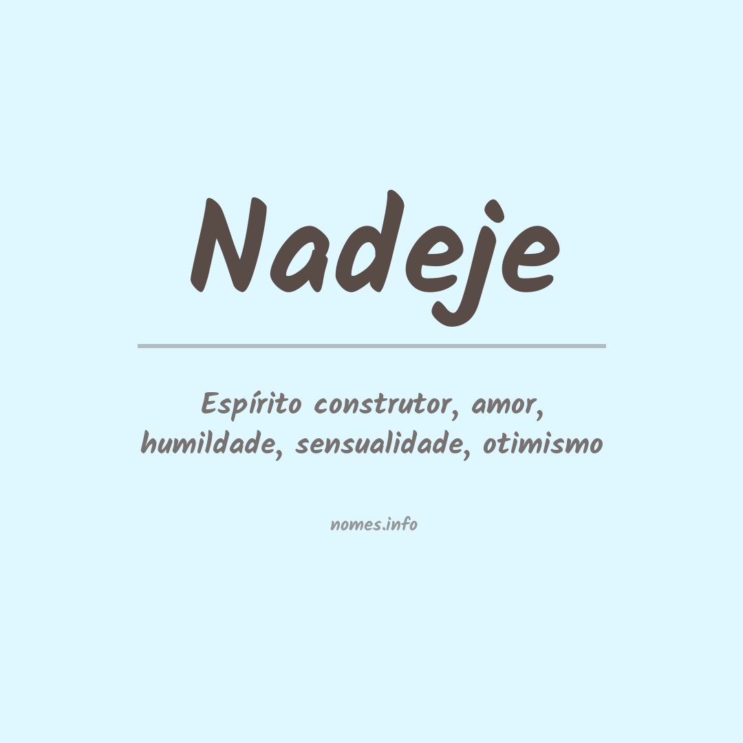 Significado do nome Nadeje