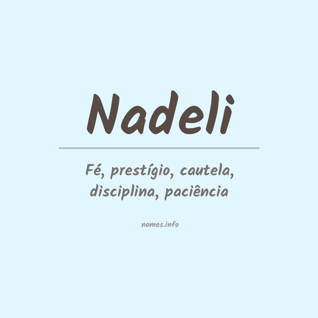 Significado do nome Nadeli