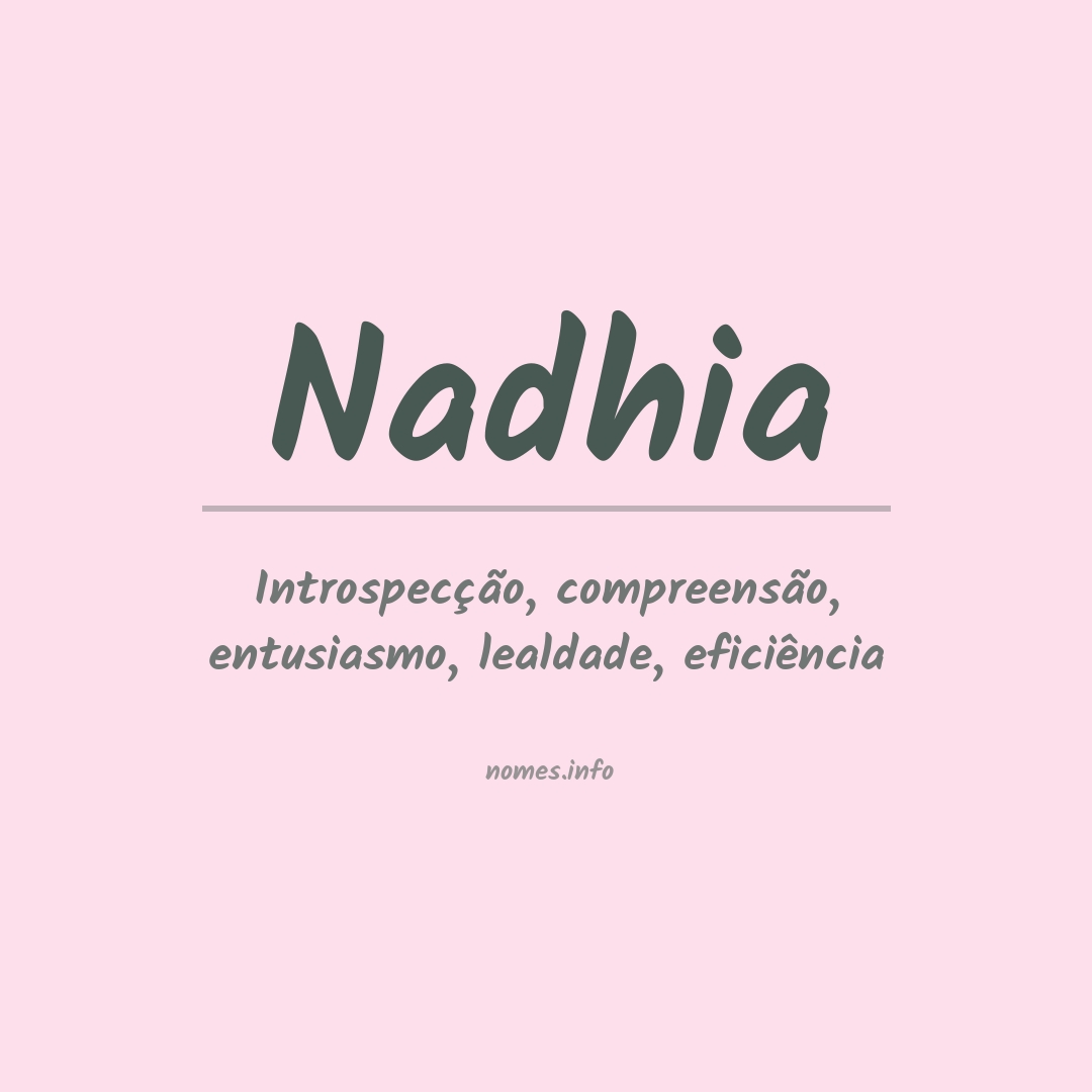 Significado do nome Nadhia