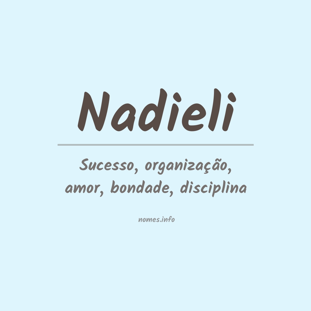 Significado do nome Nadieli