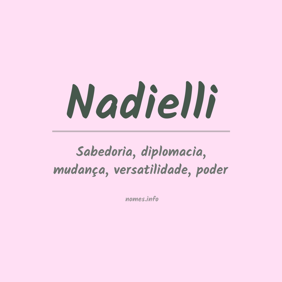 Significado do nome Nadielli