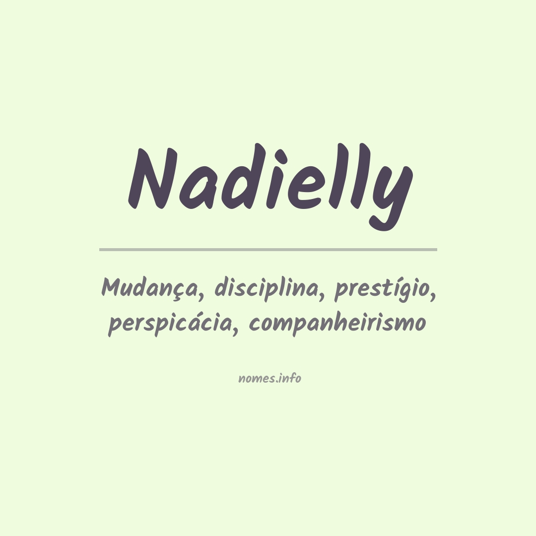 Significado do nome Nadielly
