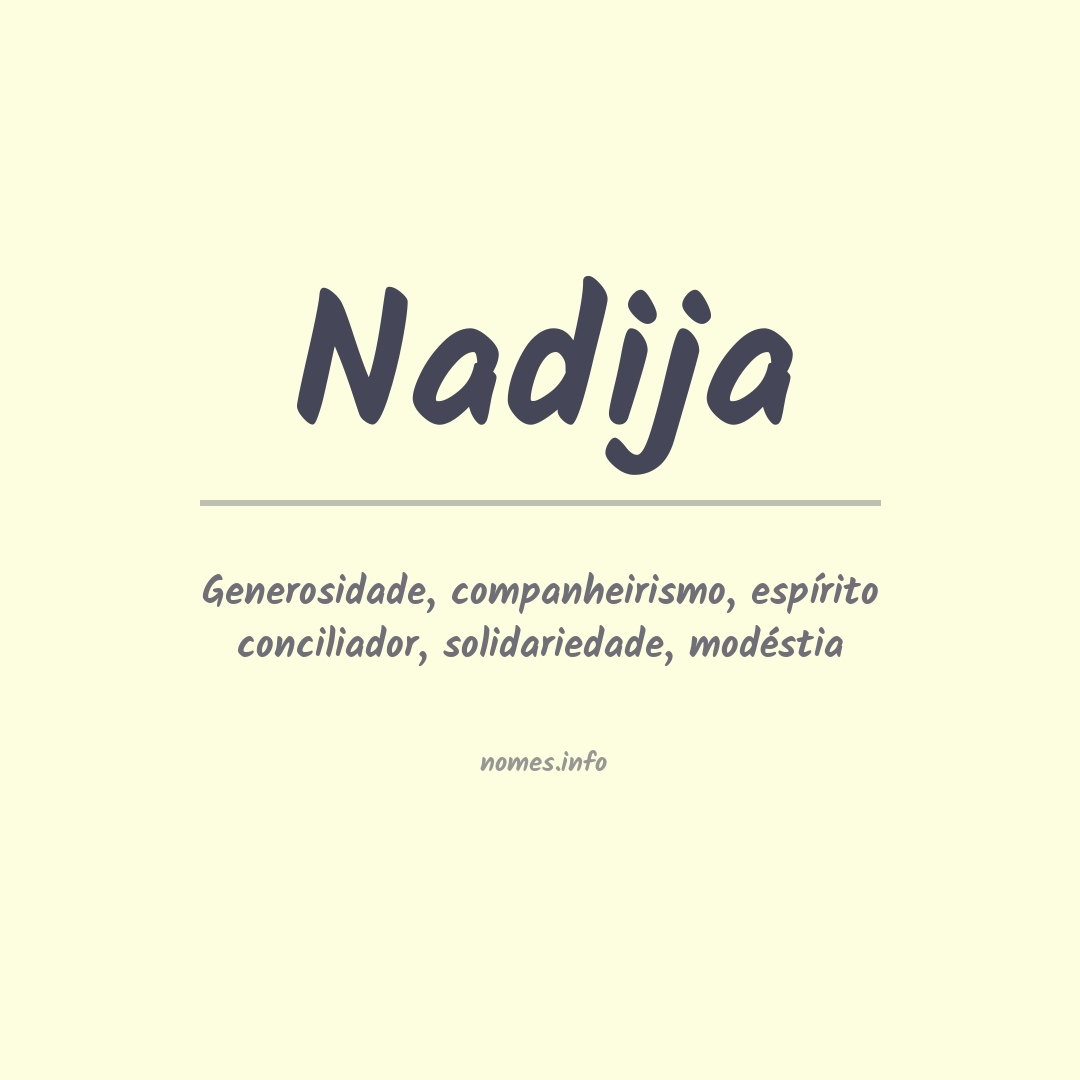 Significado do nome Nadija