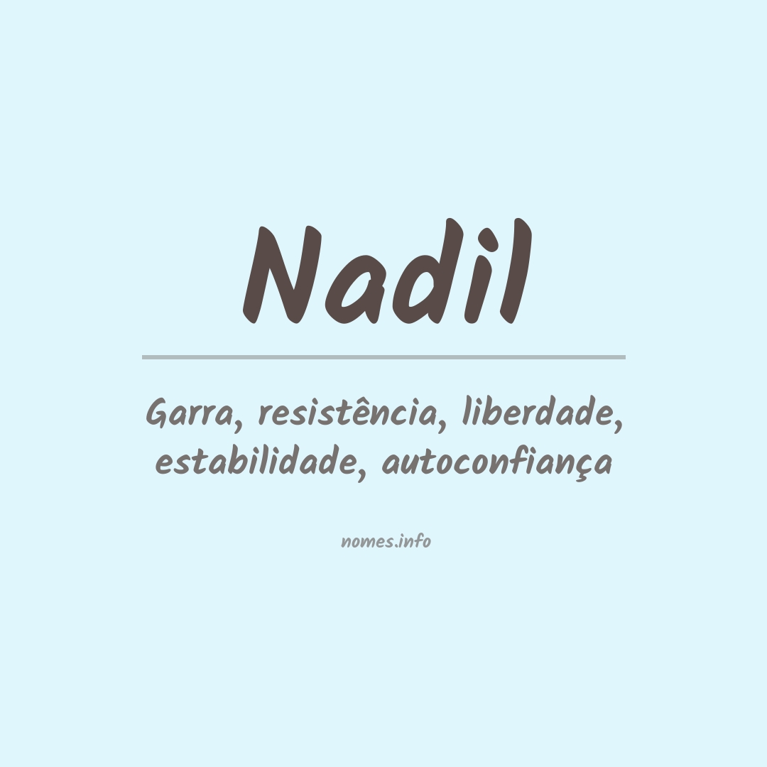 Significado do nome Nadil