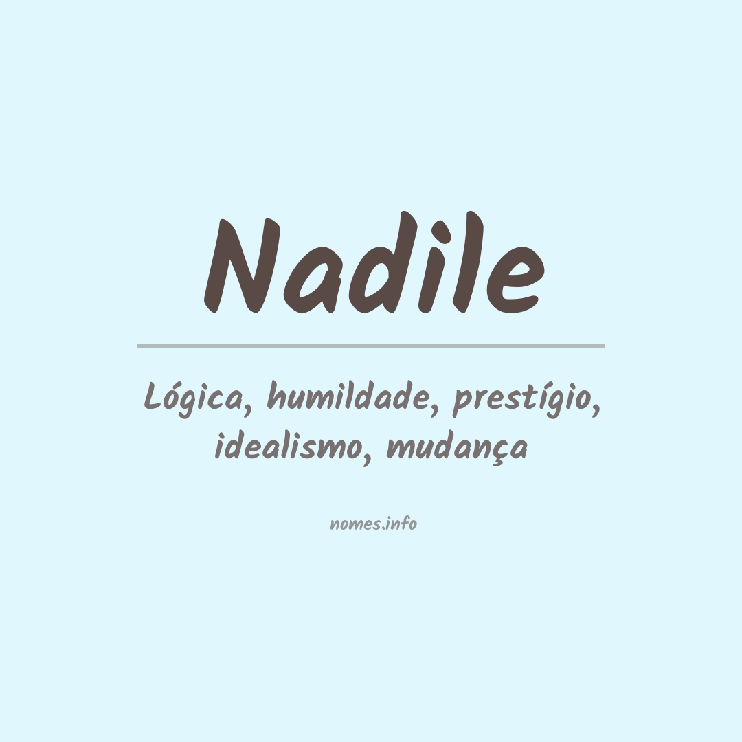 Significado do nome Nadile