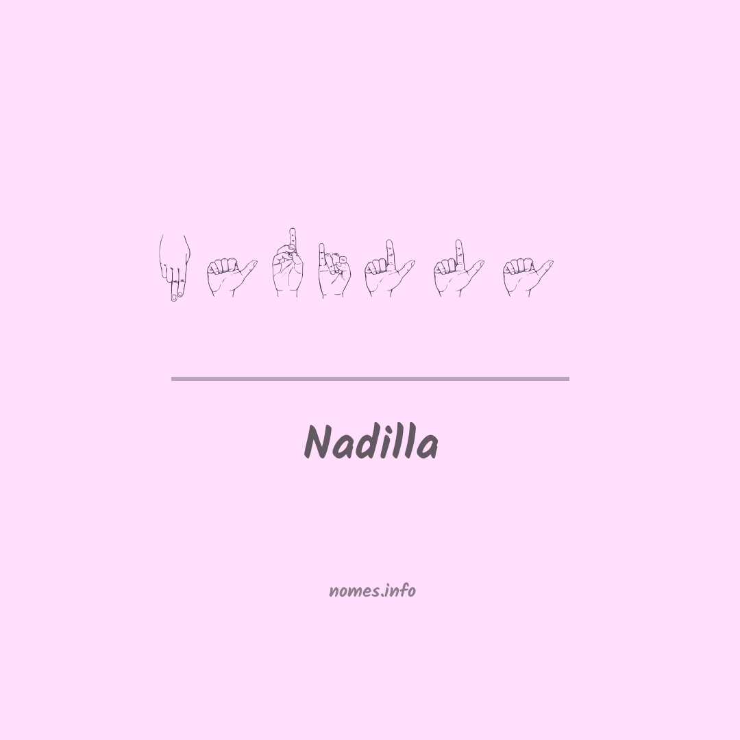 Nadilla em Libras