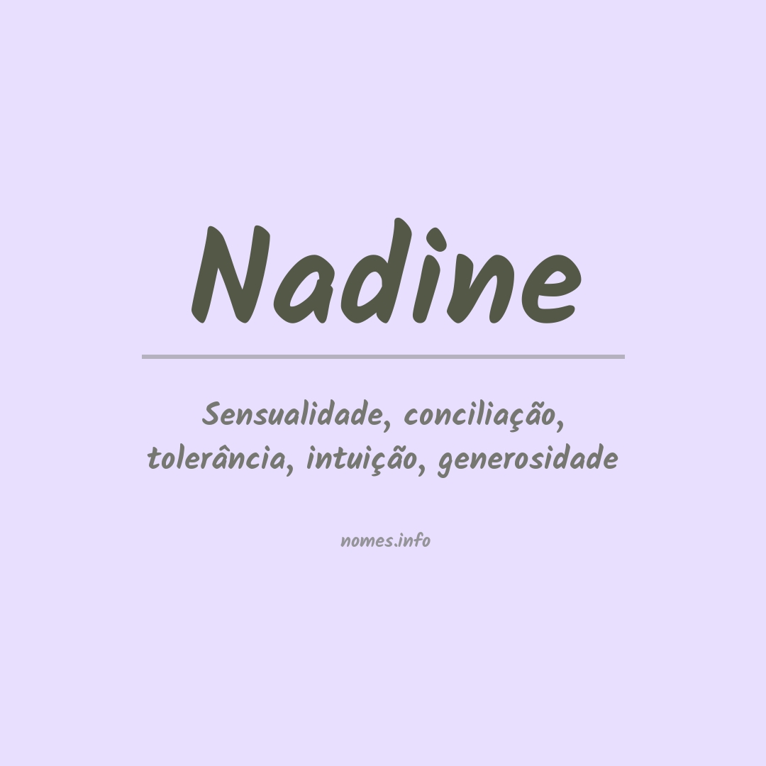 Significado do nome Nadine