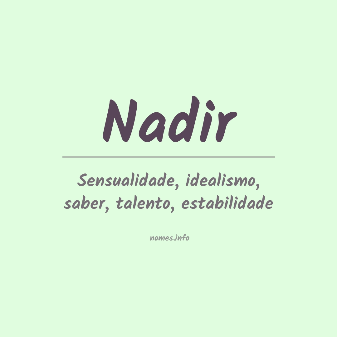 Significado do nome Nadir