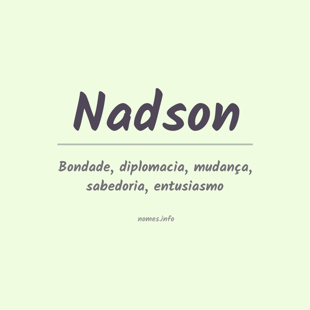 Significado do nome Nadson