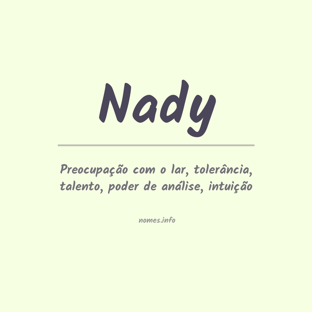 Significado do nome Nady