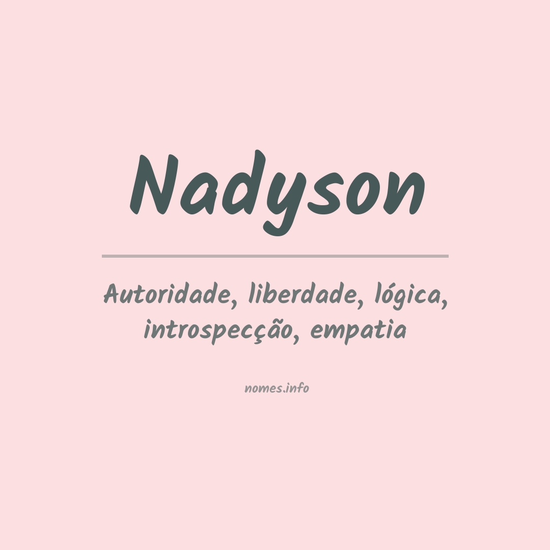Significado do nome Nadyson