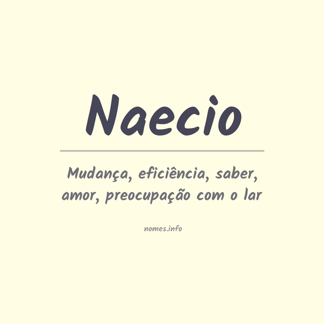 Significado do nome Naecio