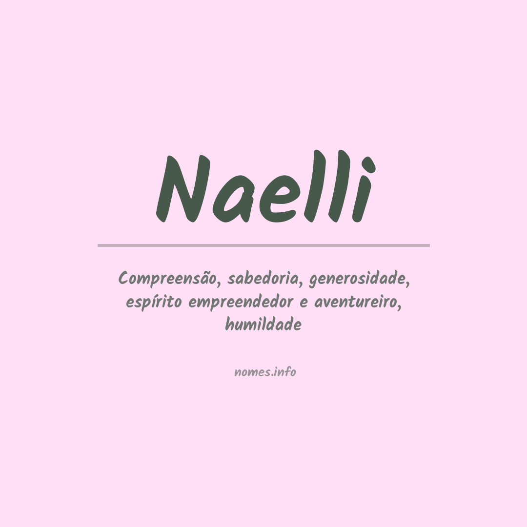 Significado do nome Naelli
