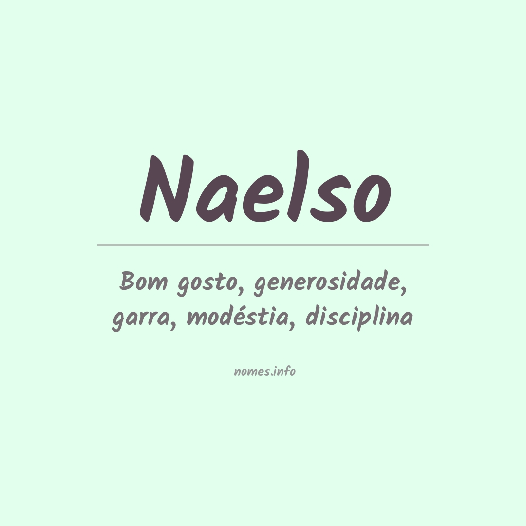 Significado do nome Naelso