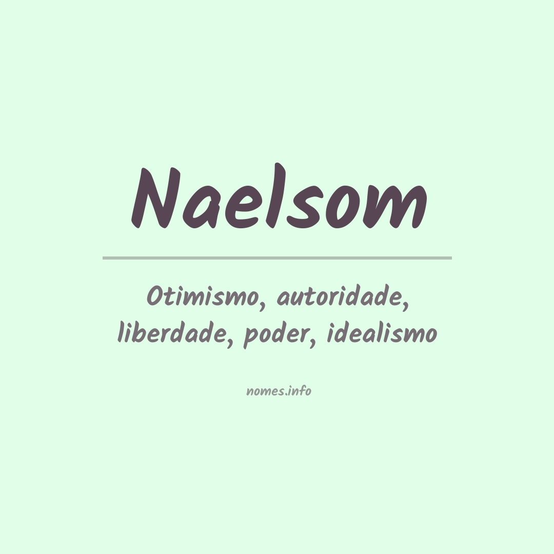 Significado do nome Naelsom
