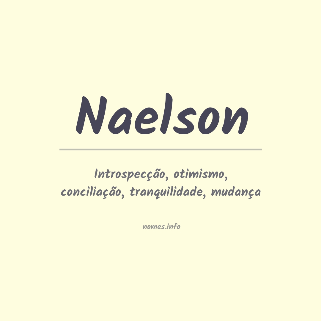 Significado do nome Naelson
