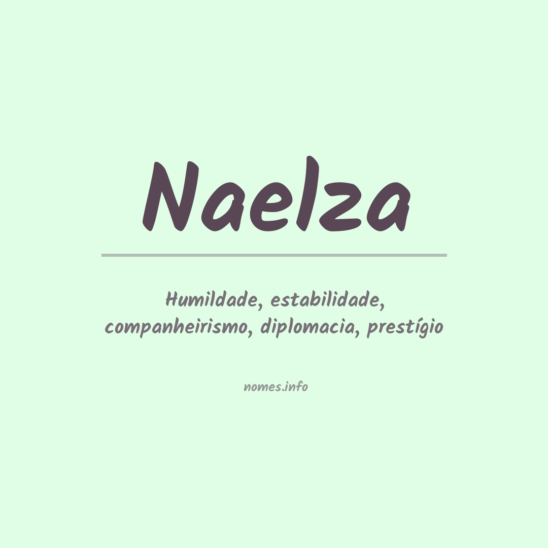 Significado do nome Naelza