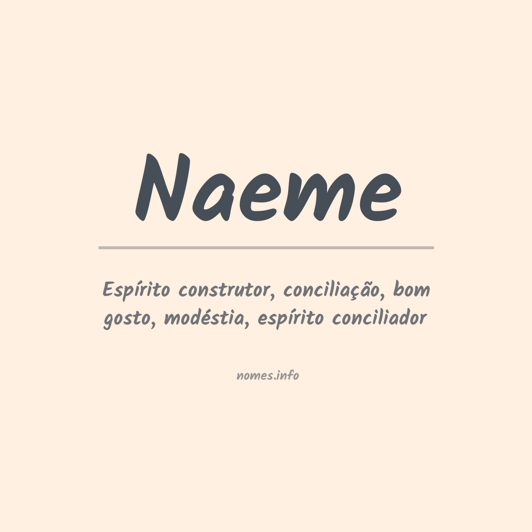 Significado do nome Naeme