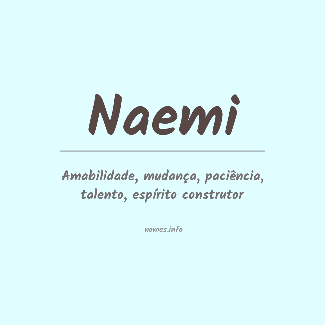 Significado do nome Naemi
