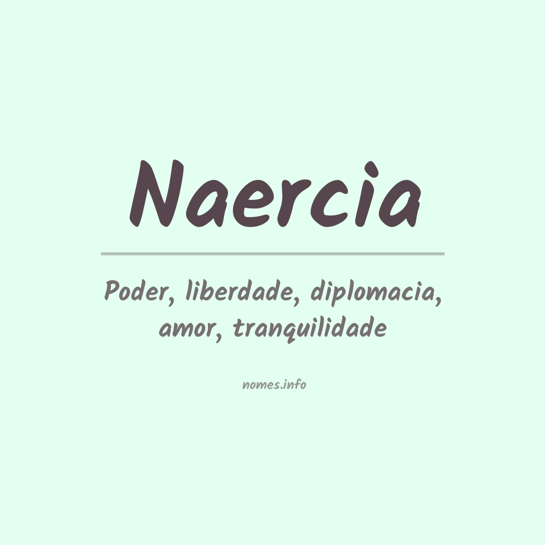 Significado do nome Naercia