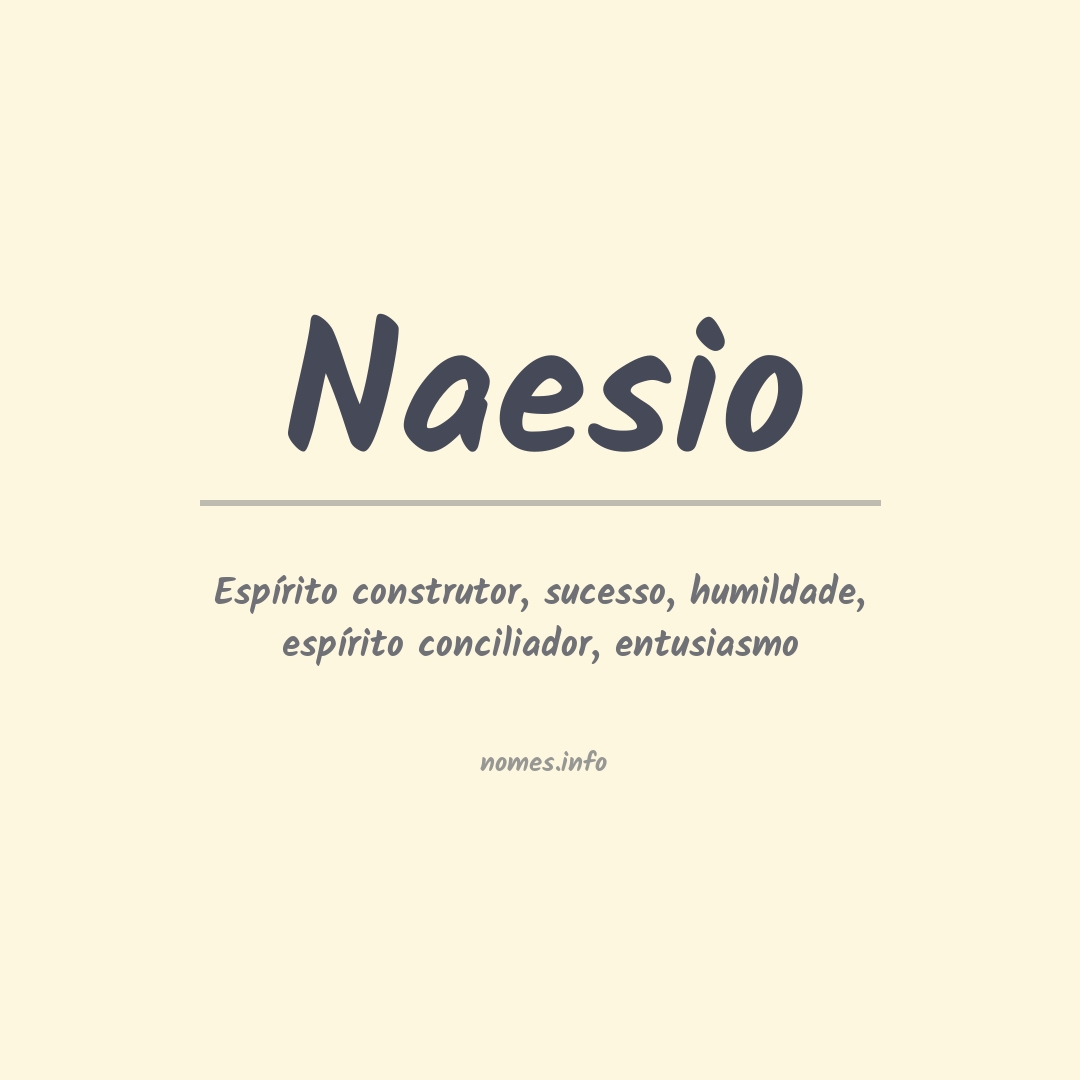 Significado do nome Naesio