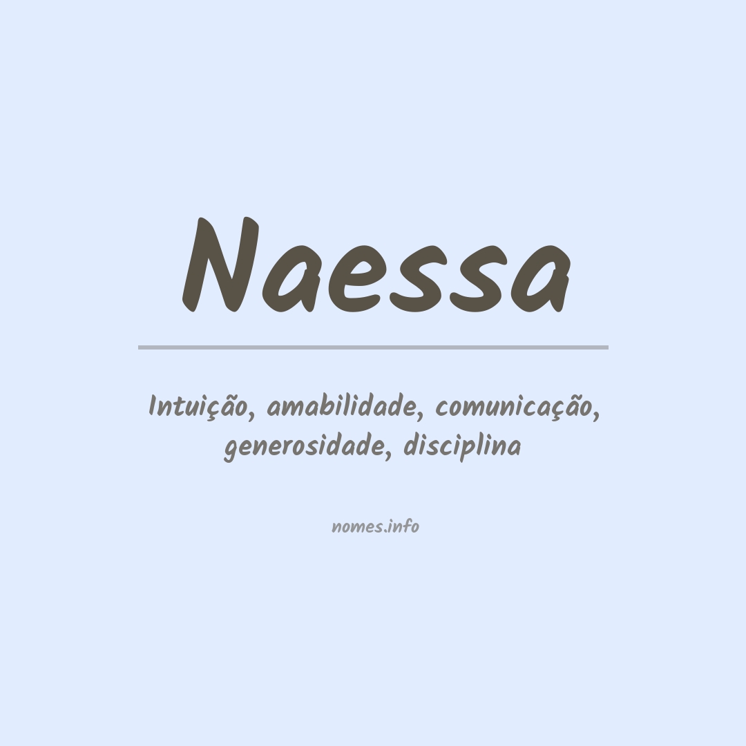 Significado do nome Naessa