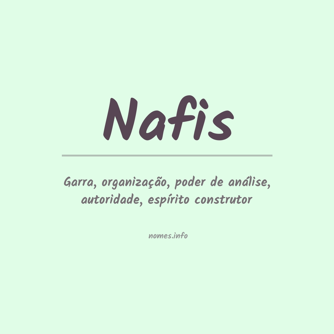 Significado do nome Nafis