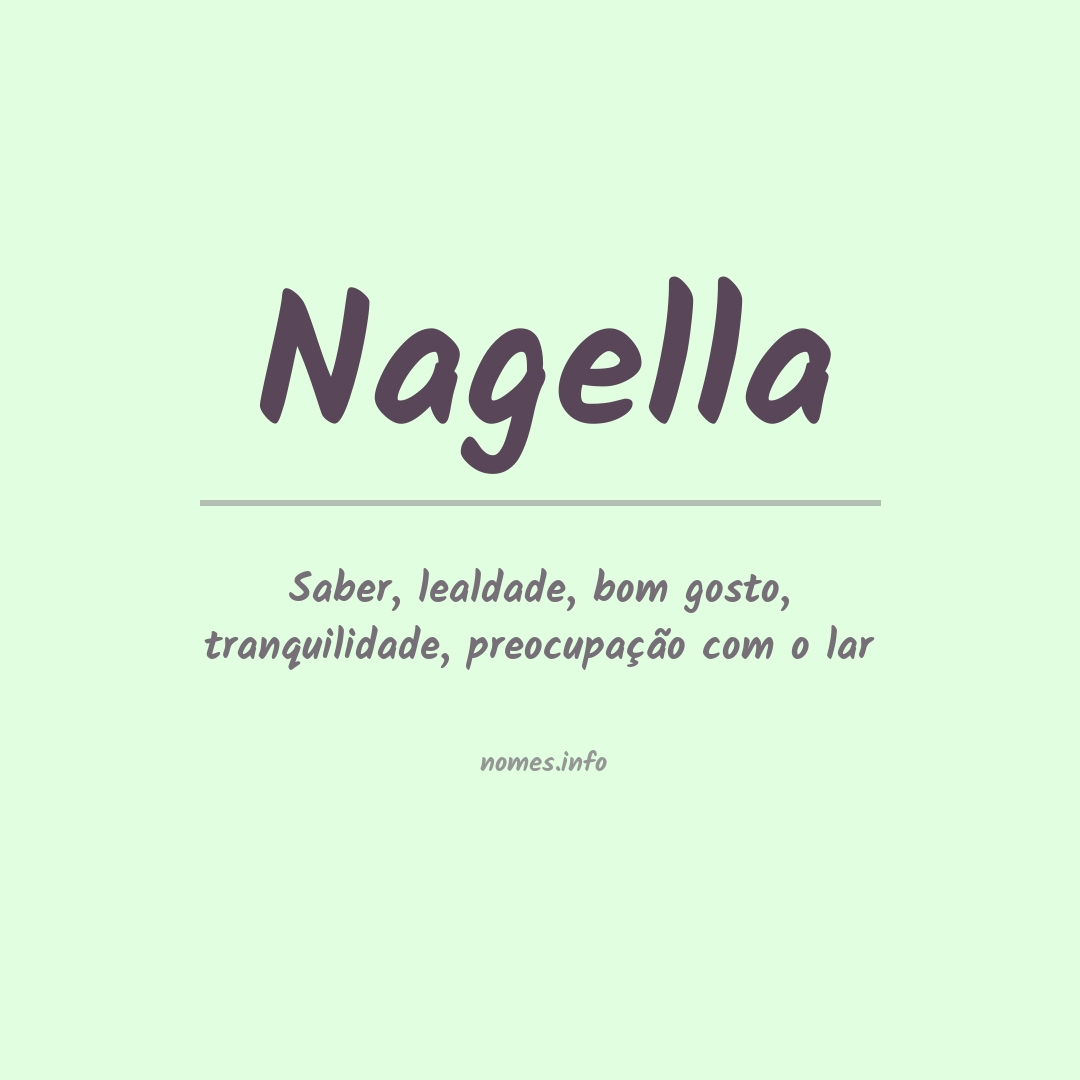 Significado do nome Nagella